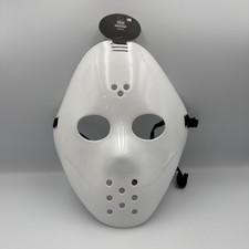 Jason Voorhees Friday the 13th Scary Halloween Hockey Mask White Cosplay NWT