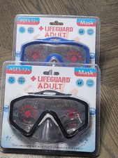  2 Lifeguard Youth Water Mask Goggles Brand New Age 12 