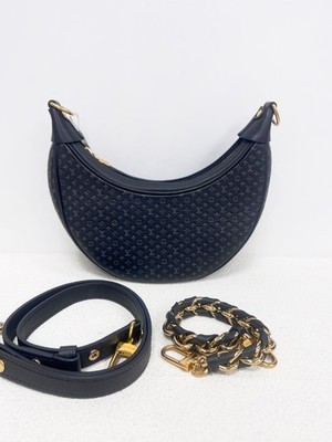 Louis Vuitton Loop Hobo Black Embossed Monogram Calfskin Crossbody Bag Duty Paid