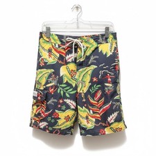 Boys Polo Ralph Lauren Tropical Print Swim Trunks Board Shorts Small Navy 8/10