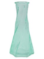INNA-Glas Dekovase Velsary, Rillen, Mint-Klar, 19Cm, Ø9Cm