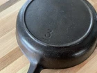 BSR No. 3 Cast Iron Skillet Red Mountain Series Underline Underscore 6 5/8"