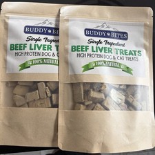 Buddy Bites Wątroba wołowa Wysokobiałkowe smakołyki dla psów i kotów 2-pak NOWE!