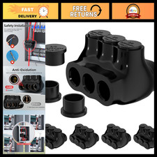 3 Port Insulated Multi Tap Connector, 2/0-6 AWG, Aluminum to Copper Wire, 5 Pack