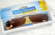 Solar Shield POLARIZED Clip-Ons 54 rec B For Plastic  Thick Frames