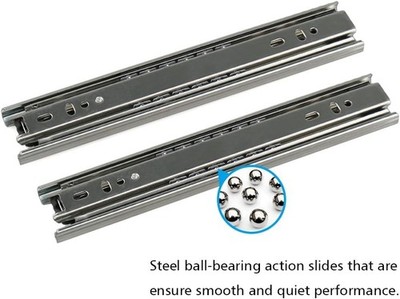 2 Pairs 9'' Full Extension Ball Bearing Telescopic Drawer Slides Slide Rails (9 I