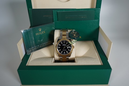 2023 Rolex Datejust 41 126333 Black Dial Two-Tone Oyster Full Set Box Papers