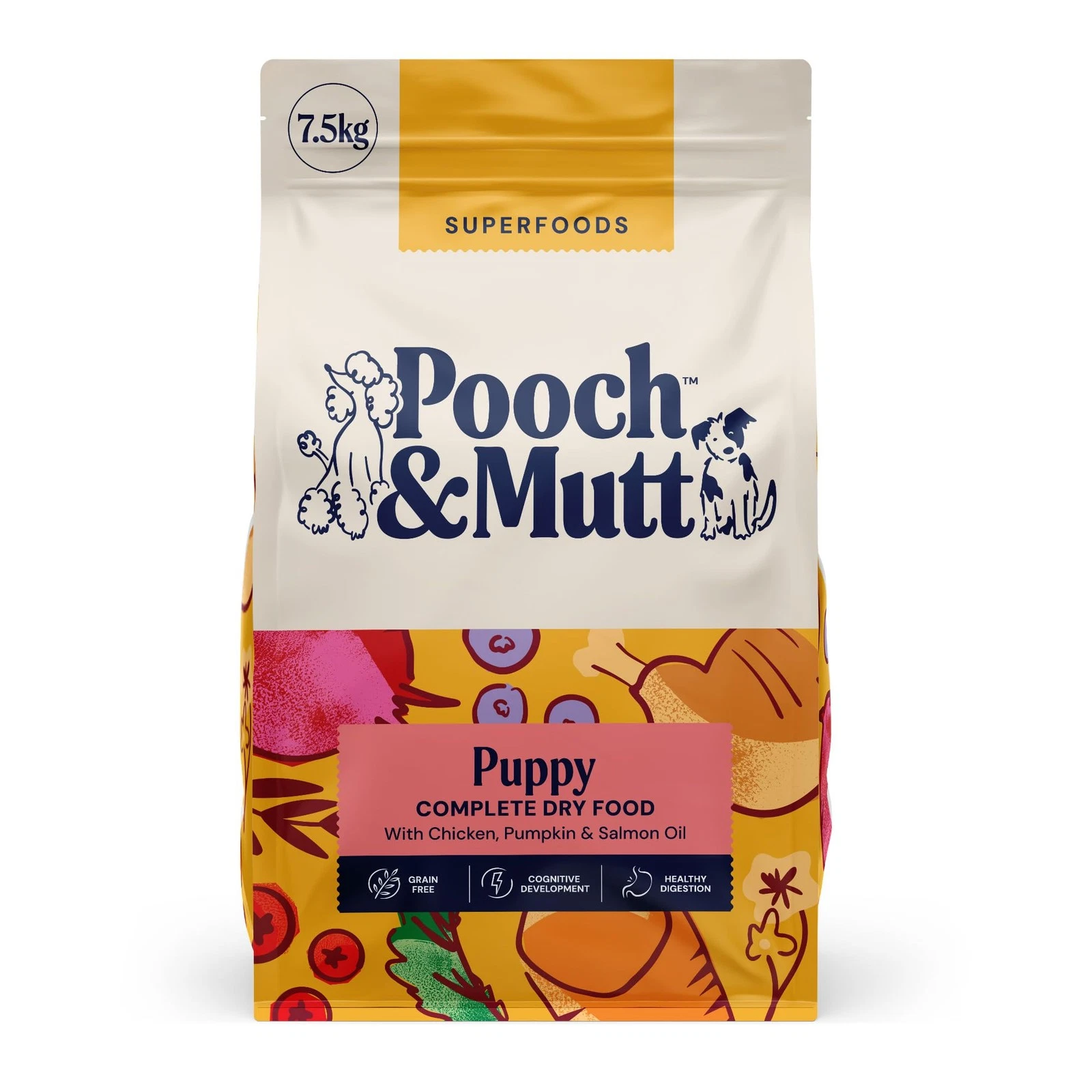 Pooch & Mutt Puppy Superfood Complete Dry Dog Food Grain Free (Regular Sized