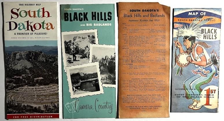 BLACK HILLS of SOUTH DAKOTA ~ Lot of Vintage Maps and Brochures