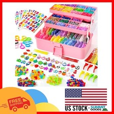 Creative Art Craft Kit for Kids - 17500 Rubber Loom Bands  3-Layer Storage Case