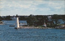 Lighthouse Rock Island Light on the St. Lawrence River Harry Wolf Postcard