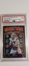 2022 Contenders Optic Josh Allen Lottery Ticket Black Scope #10/25 Psa 9