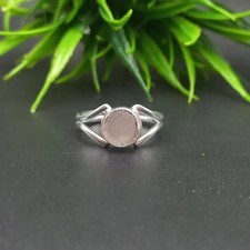 925 Sterling Silver 7mm Round Bezel Ring Blank DIY Supplies Jewelry Making