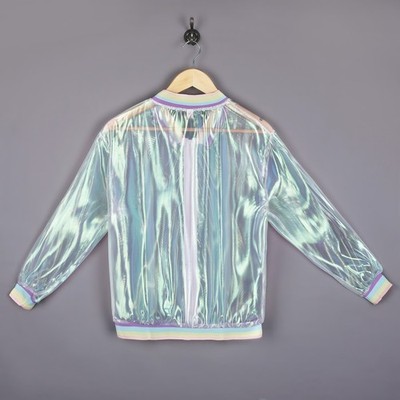 Regenbogen Bomber Basic Mantel Sommer Damen Symphony transparent nützlich