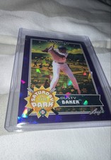 2025 Leaf Baseball Nation - Sat in the Park Dusty Baker #SB-10 Purple Shimmer /8