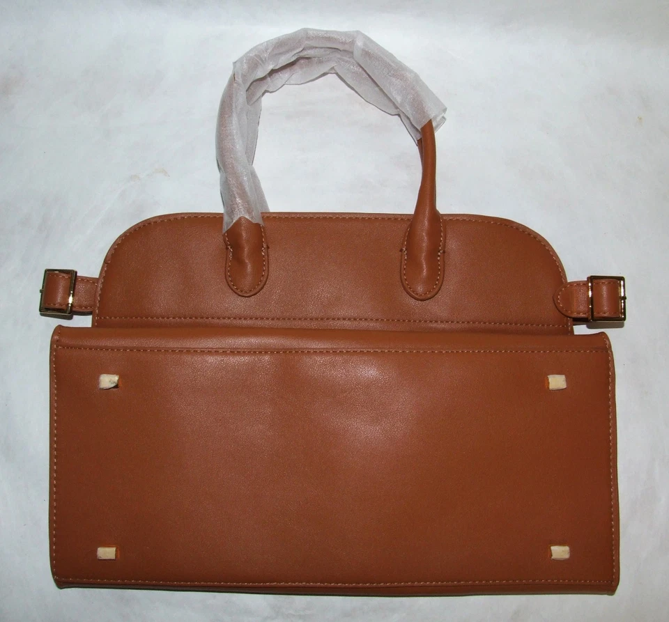 The Row Margaux Bag Handbag - Orangey Brown Leather Made in Italy 15"X10.5"X6" - Image 4 of 4