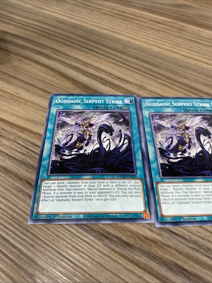 BACH-EN058 Ogdoadic Serpent Strike Yu-Gi-Oh Card 1st Edition x 2 pack ...