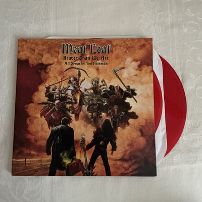 #ad MEAT LOAF BRAVER THAN WE ARE 2 RED VINYL LPs FTN 16131 Classic Hard Rock Album $39.99