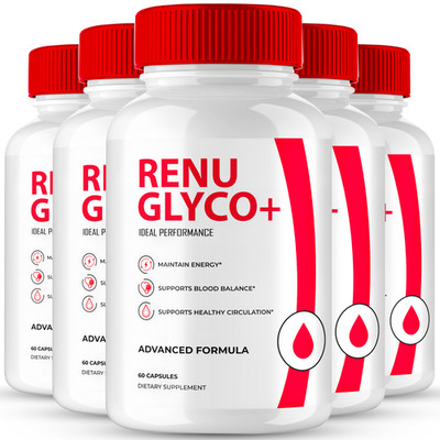 Renu Glyco Daily Blood Health Support Capsules, Official RenuGlyco (5 Pack)