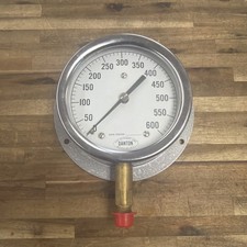 Danton Duro 0-600 PSI Pressure Gauge 4.5" Easy to Read Dial Made In USA see pics
