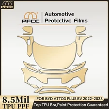 For BYD ATTO3 2022-2023 Full Front Precut Paint Protection Film Gloss Clear PPF