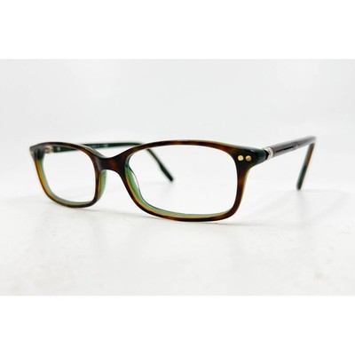Ellen Tracy EN 6662 Tortoise Green Rectangle Eyeglasses Frames 53-18-140