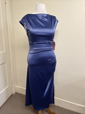 Anthropologie BHLDN Francesca High Neck Formal Midi Dress Ruched Size M NWT $198