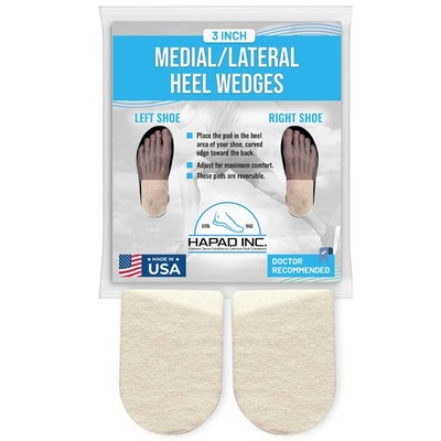 HAPAD Medial/Lateral Heel Wedge - 3'' Wool Felt Insole Shoe Insert | Corrects ...