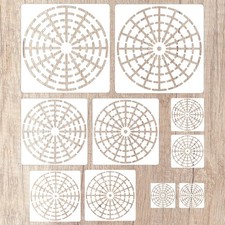 Gosknor 10pcs Mandala Dot Painting Stencils, 5 Sizes Reusable M, white