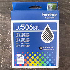 Brother Genuine LC506BK Black Inkjet Ink Cartridge for MFC-J4355DW/J4555DW
