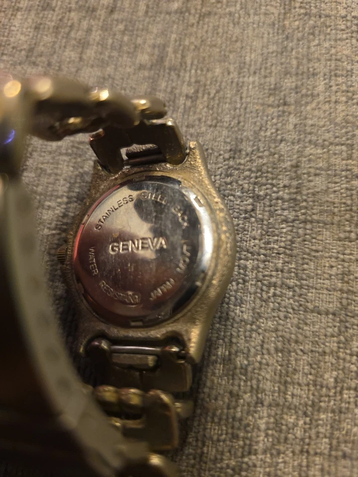 Geneva Quartz Water Resistant Mens Watch Stainless Steel Back, Japan Movement - image 4 of 4