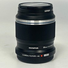 Olympus M.Zuiko 30mm F3.5 Macro Camera Lens w/ Lens cap and Filter