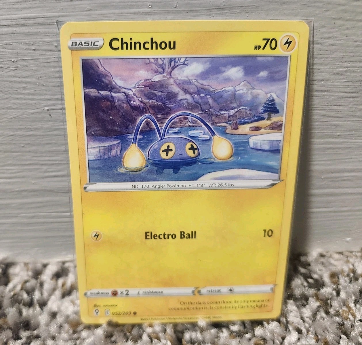 Pokemon Evolving Skies Chinchou Common Card 052/203 NM