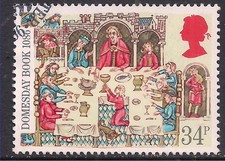GB 1986 QE2 34p Doomsday Book Lord at Banquet Ex Fdc SG 1327 ( D904  )