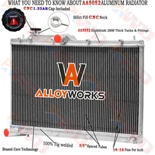 Aluminum 2 Row Radiator For Subaru WRX GT VB FA24 4BA-SK5 2022-2024