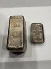 Over 9 Ounces Of Pure Silver!! Big Bar And A 1 Ounce Bar-Under Melt