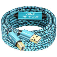 Active 40Ft USB 2.0 a to B Cable, High Speed Printer Cord (Blue)