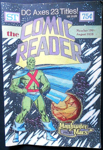 COMIC READER #159 STREET ENT 1978~J'ONN J'ONZZ/POWER GIRL/HUNTRESS cvr~vg/vg+