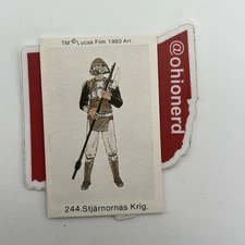 Swedish Stjärnornas Krig Star Wars Dina Idoler Card Lando Calrissian Skiff 244