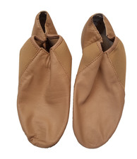 So Danca Jazz Dance Shoes Sz 9.5L JZ-43 Caramel Leather Pre Arch Split Sole 3925