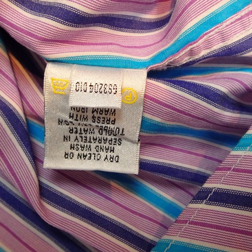 Bugatchi Uomo Mens xl Purple Stripe Button Down Casual Long Sleeve Shirt - Picture 8 of 17