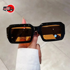 Vintage Rectangle Sunglasses Fashion Square Candy Color Shades Eyewear Trendy Re
