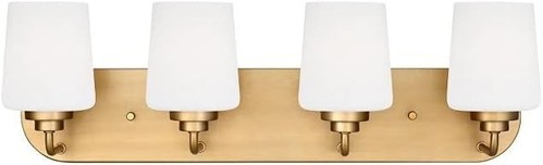 Generation Lighting 4402804-848 Windom 4 Light Bath Vanity Satin Brass Etched
