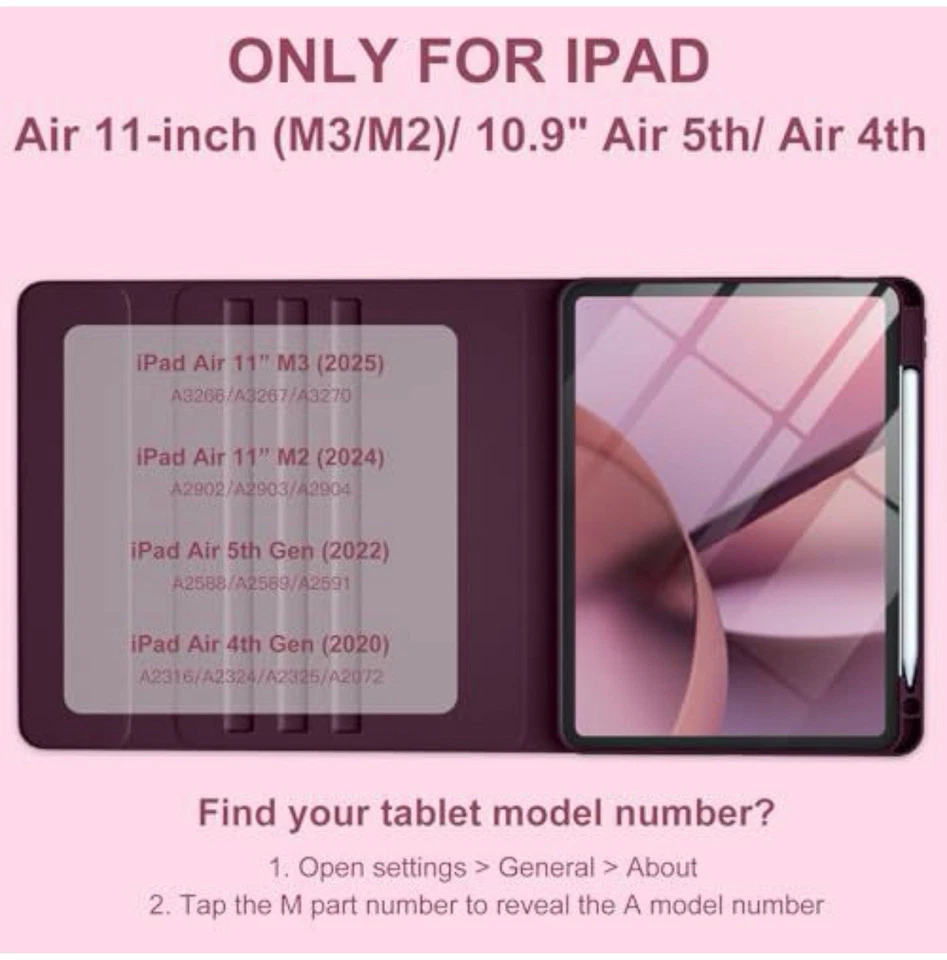 Funda Teclado para iPad Air 11" (5ª/4ª Gen), 7 Colores Retroiluminados - Morera Foto 2 de 4