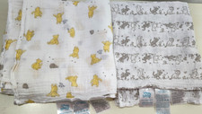 Disney Baby Aden Anais Swaddle Blankets Lot of 2 Winnie the Pooh Tigger Eeyore