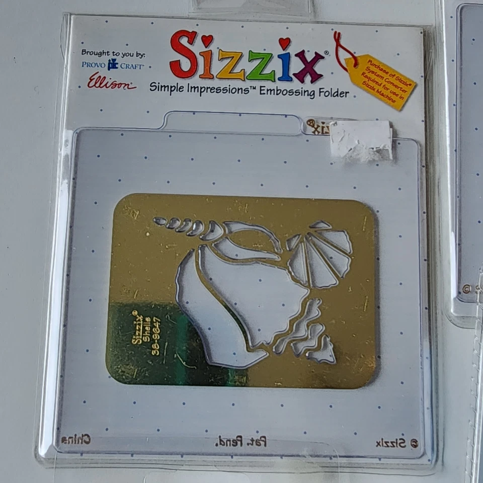 Sizzix Embossing Folders Cuttlebug Disney Cut Emboss Dies Lot Shells Disney Cake - Image 2 of 4