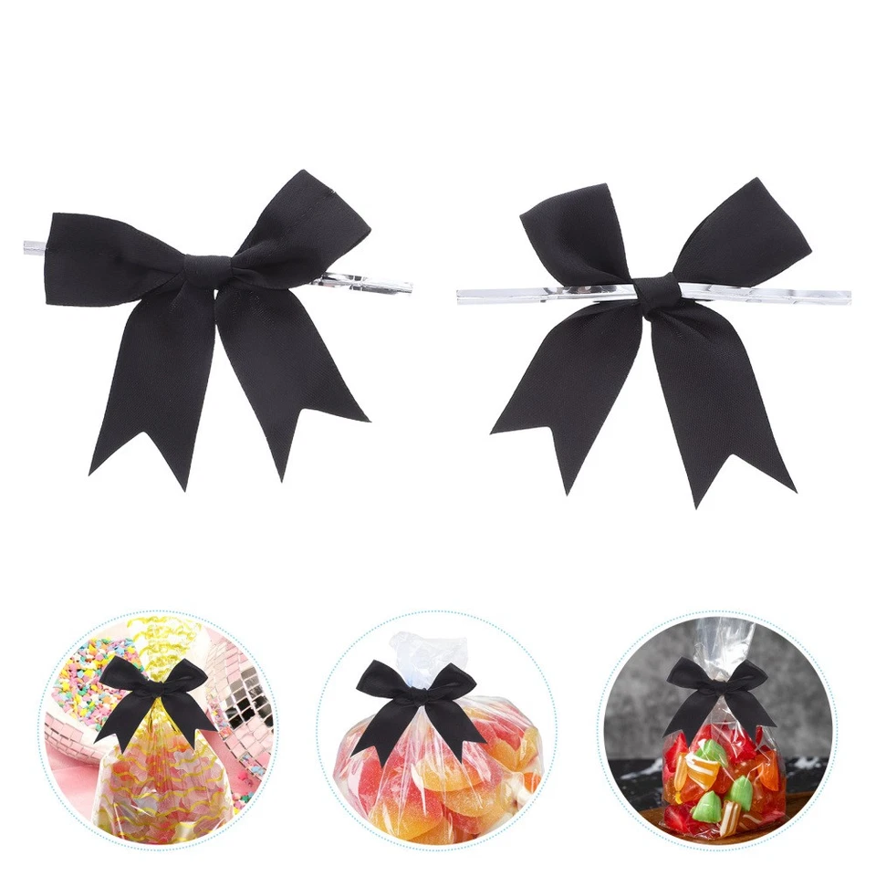 50 шт. готовых ленточных бантов галстук для упаковки конфет Рождество Хэллоуин - Изображение 2 из 4