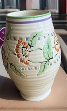 A BEAUTIFUL ROYAL WINTON Hand Painted Art, Deco Vase Floral 8 1/2 “ Quality