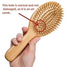 Wood Natural Bamboo Wooden Paddle Brush Hair Care Spa Massage Comb Anti-static