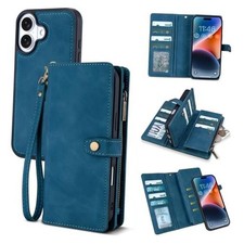Wallet Case Compatible with iPhone for iPhone 17 - 6.3" Navy Blue
